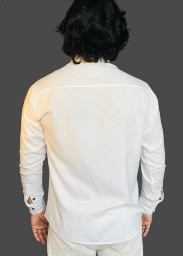 White Shirt with Embroided Logo - Image 3