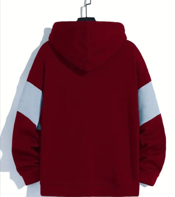 Maroon and White Hoodie - Image 2