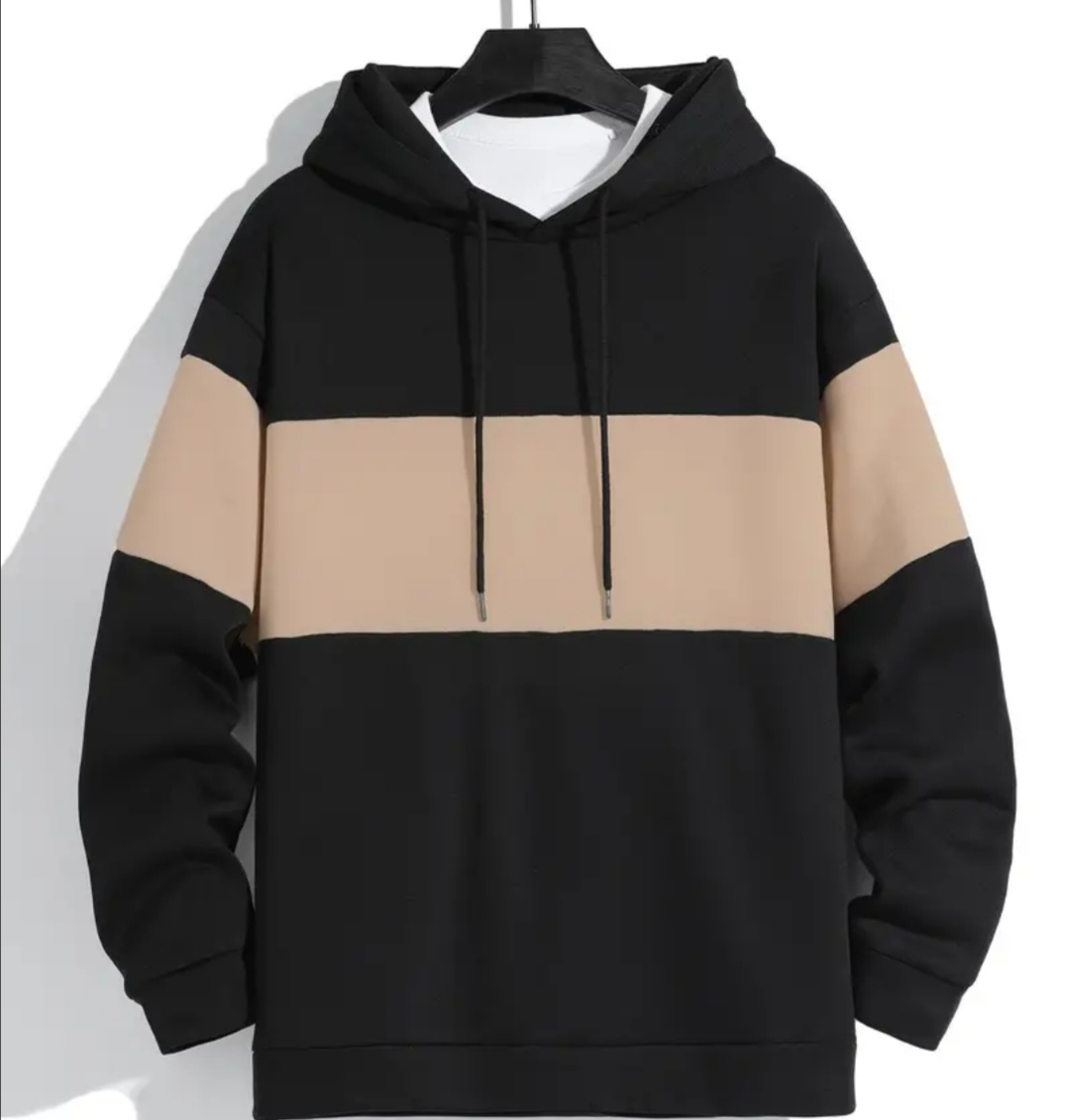 Black and Cream Hoodie