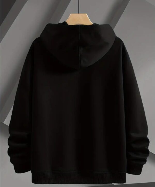 Plain Black Hoodie - Image 2